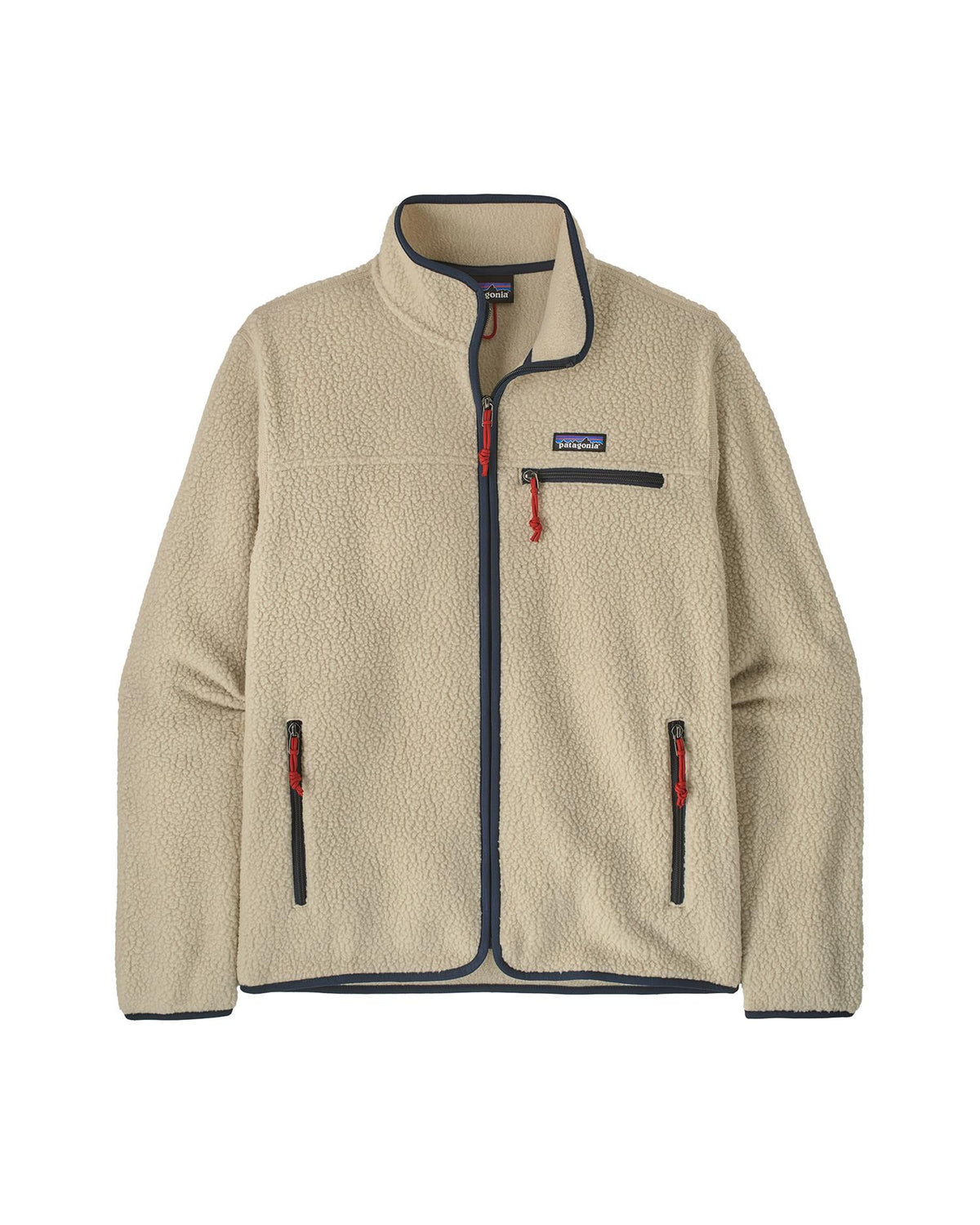 Retro Pile Fleece Jacket – Pelican w/ Smolder Blue