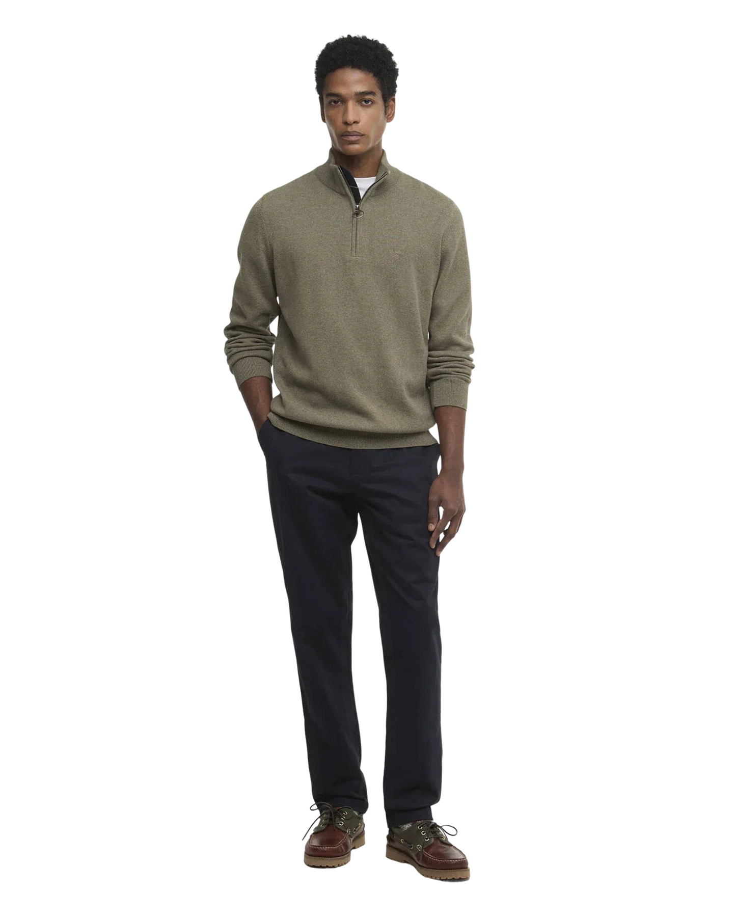 Cotton Quarter-Zip Jumper