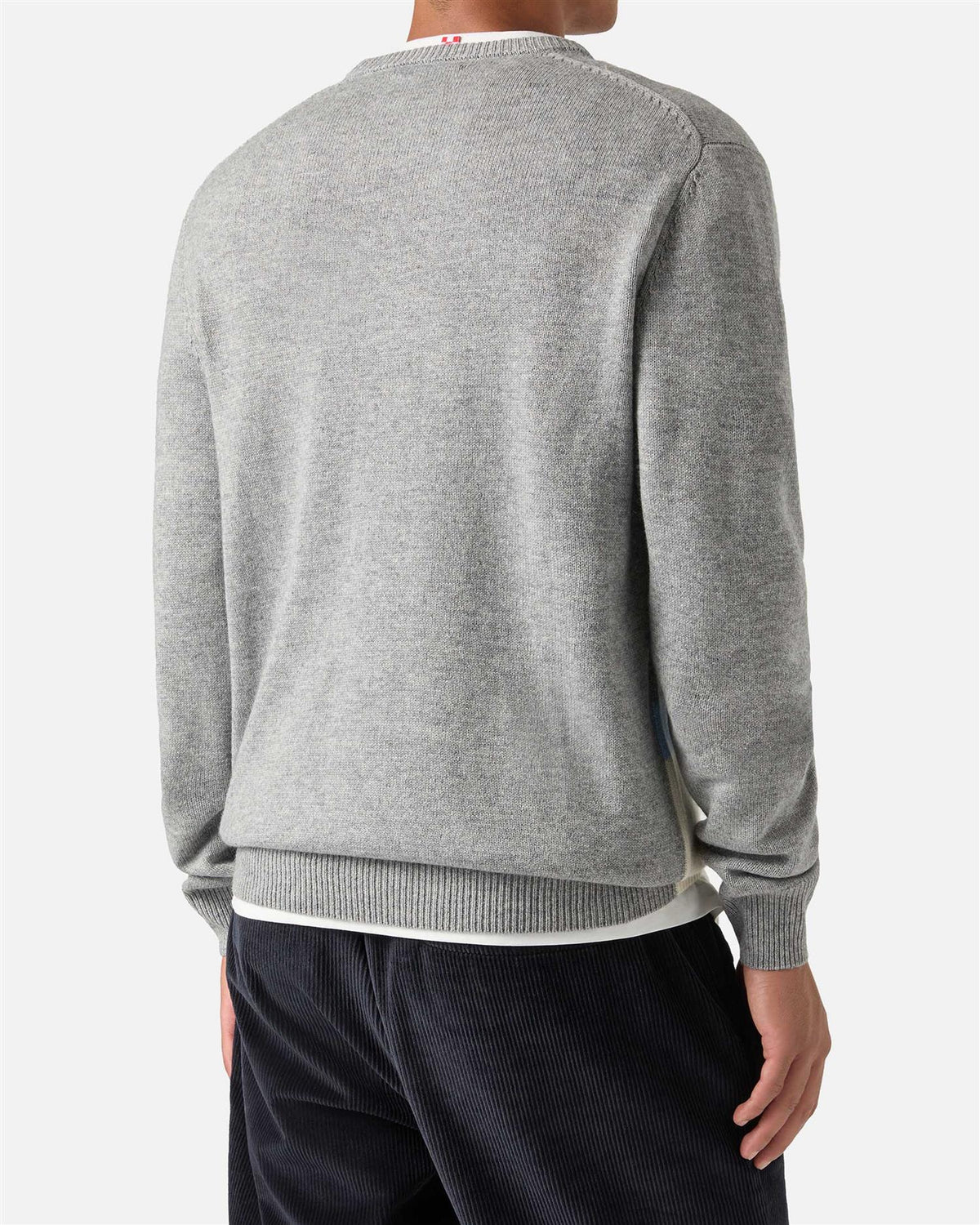 Heron Crewneck Knit The End – Grey Melange