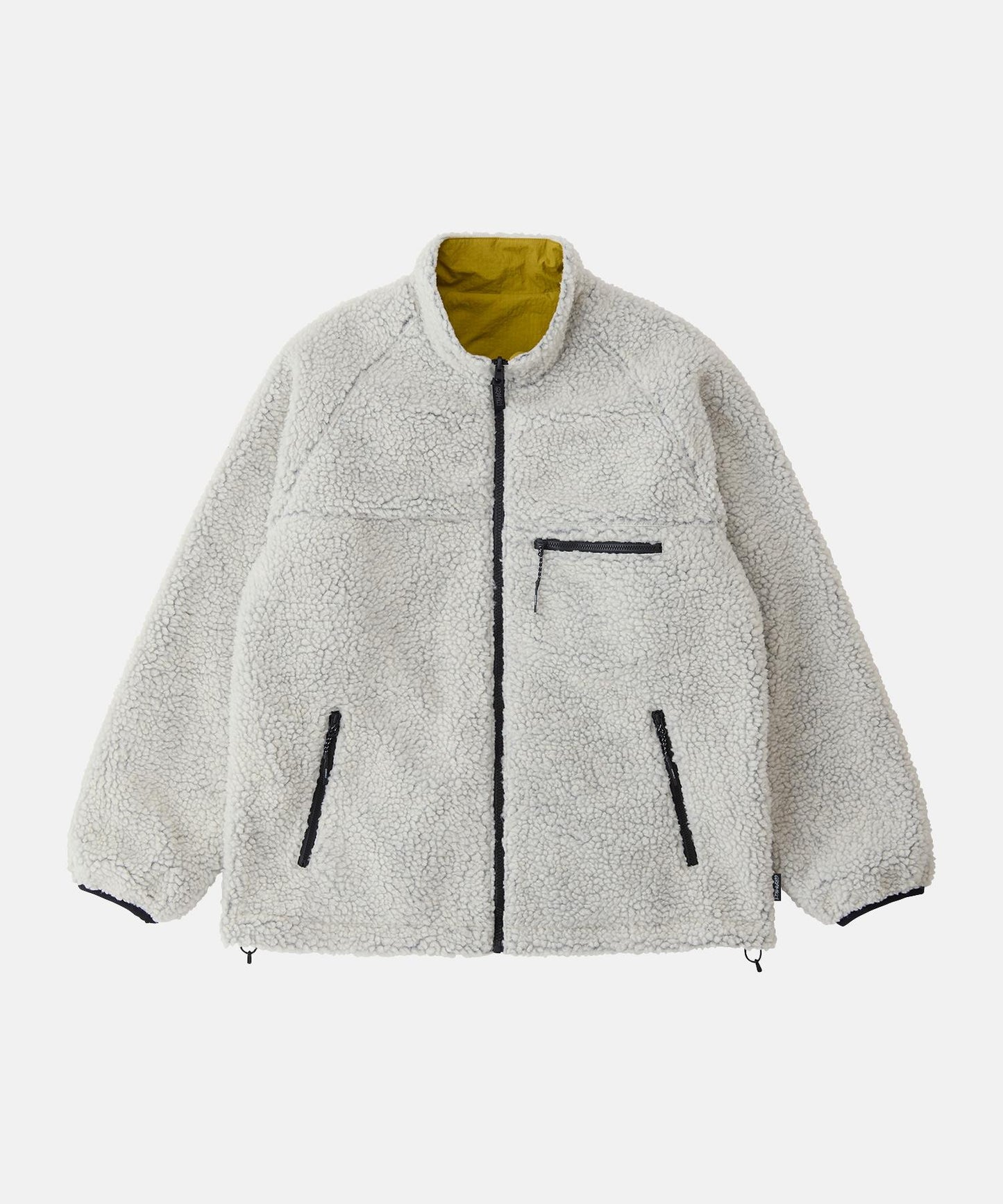 Reversible Sherpa Jacket Natural/Chartreuse