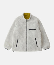 Reversible Sherpa Jacket Natural/Chartreuse