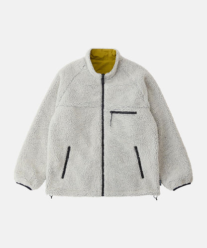 Reversible Sherpa Jacket Natural/Chartreuse