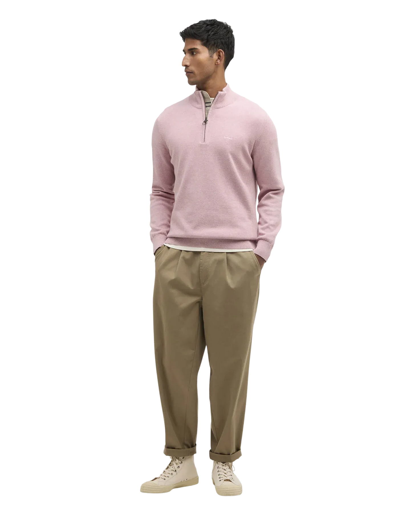 Cotton Quarter-Zip Jumper
