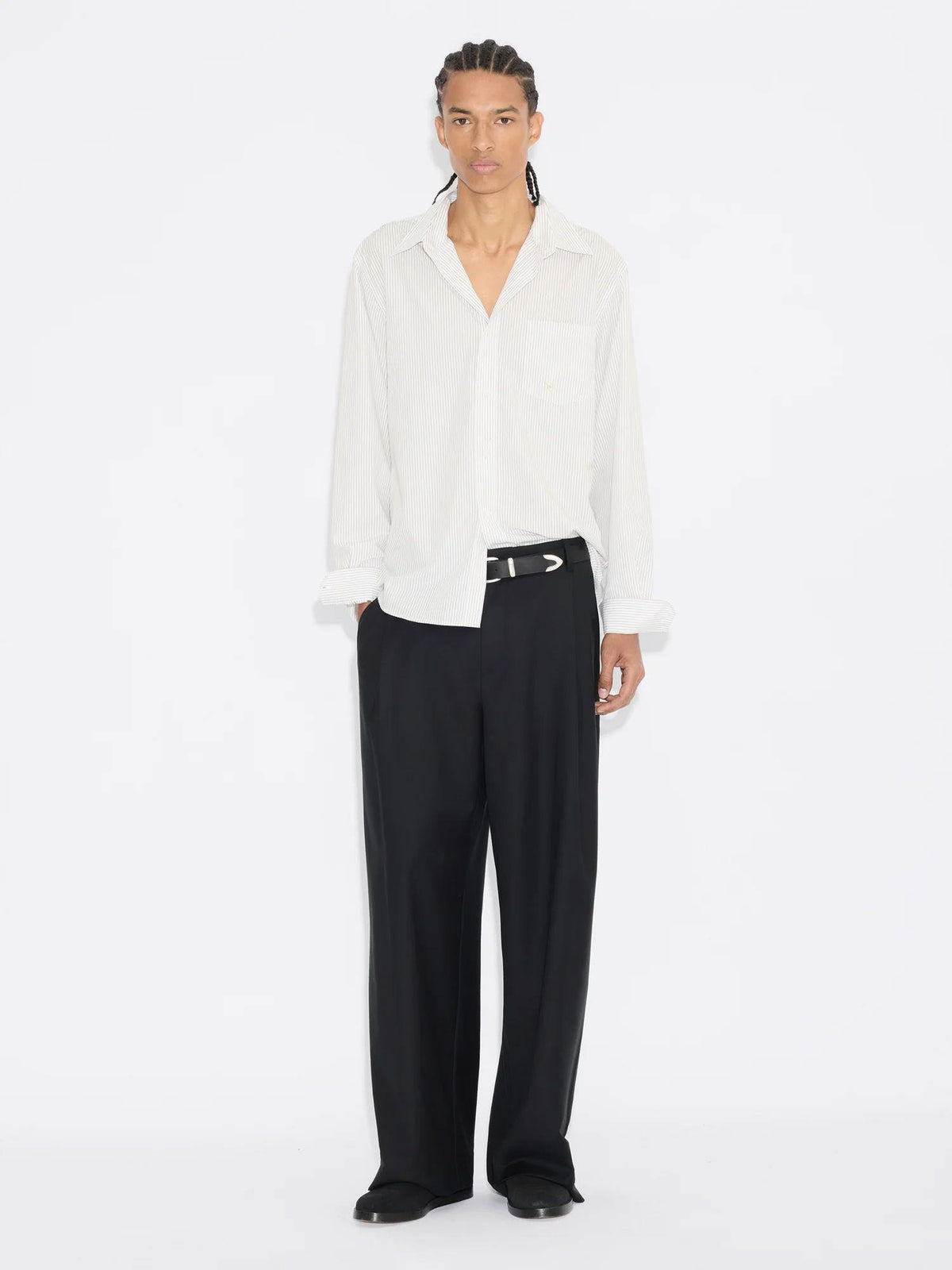 Salt Bamboo Mix Skjorte – Grey Stripe