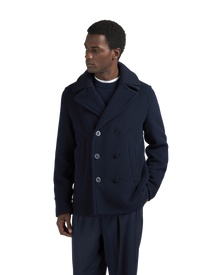 True Peacoat in wool and cashmere