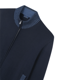 Soft Cool Touch Wool Sweater with Zip Closure