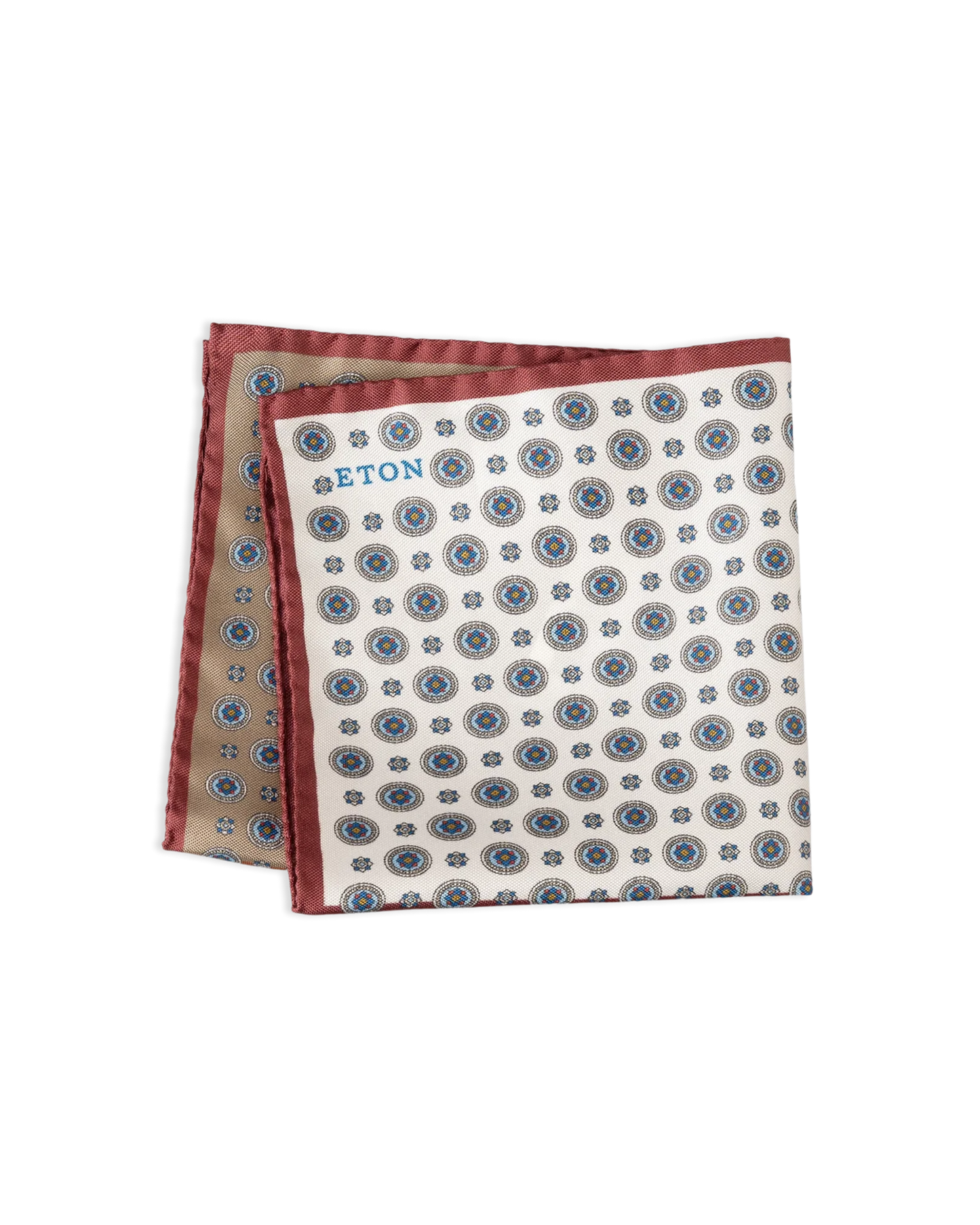 Brown Silk Pocket Square – Four Squares
