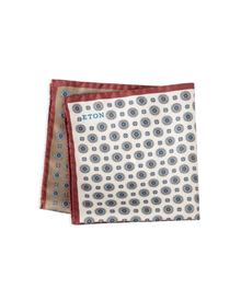 Brown Silk Pocket Square – Four Squares