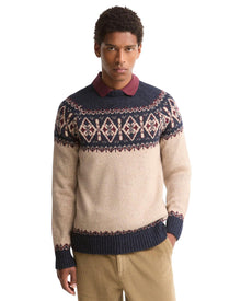 Tisbury Fair Isle Crew Neck Jumper – Navy