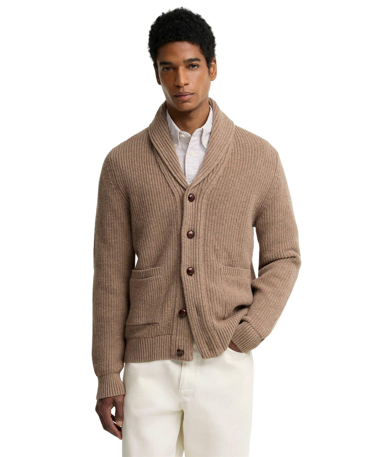 Hartland Wool Cardigan – Stone