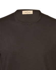 Organic cotton knit t-shirt - Brown