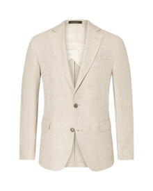 Ferry Regular Fit Linblazer – White Grass