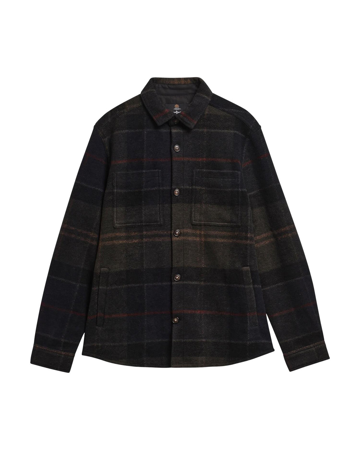 Woodlane Brushed Check Overshirt – Shadow Classic Tartan