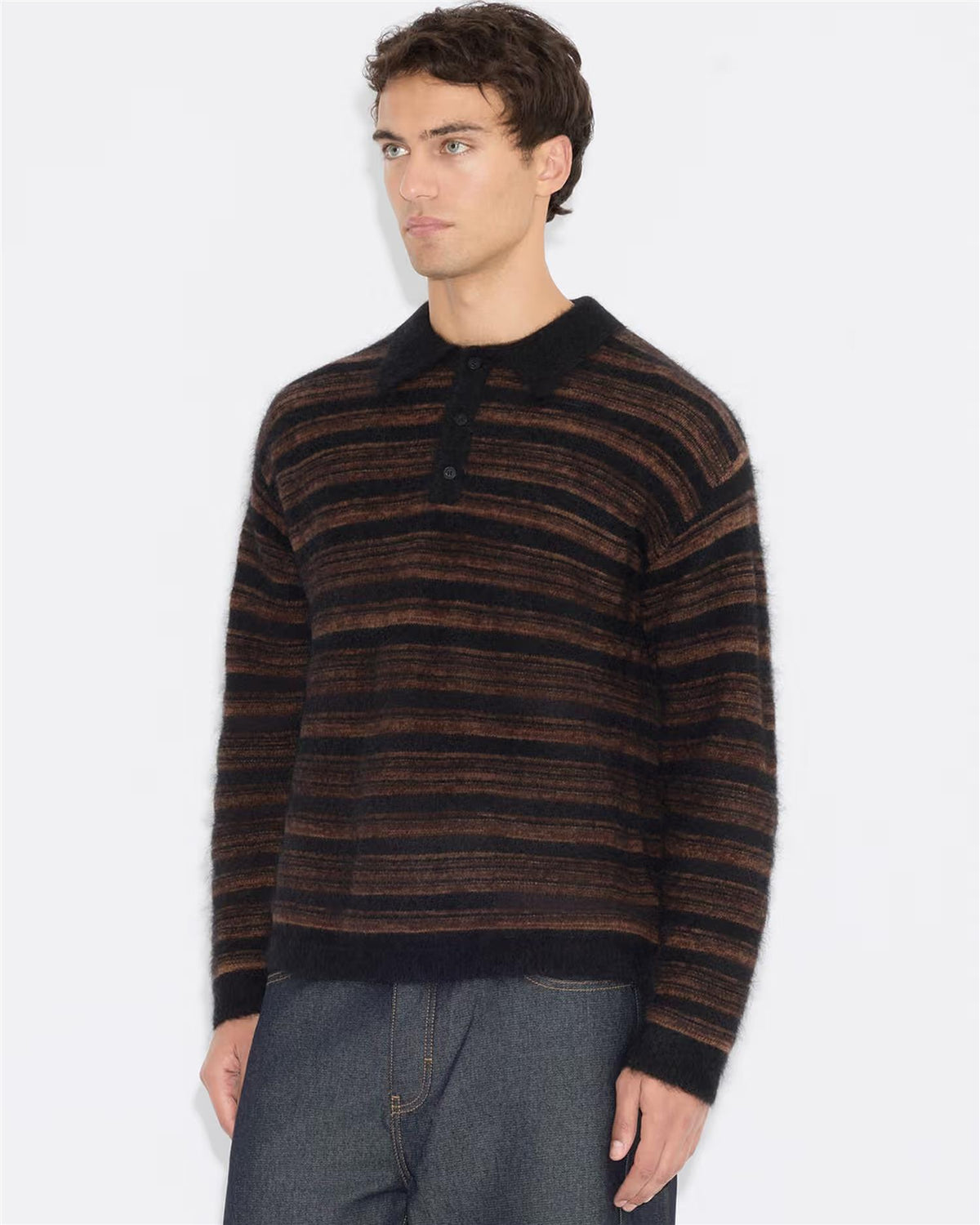 Ollie Wool Polo Sweater Brun