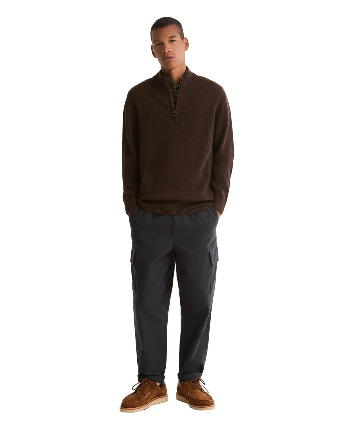 Holden Quarter-Zip Jumper – Dark Oak