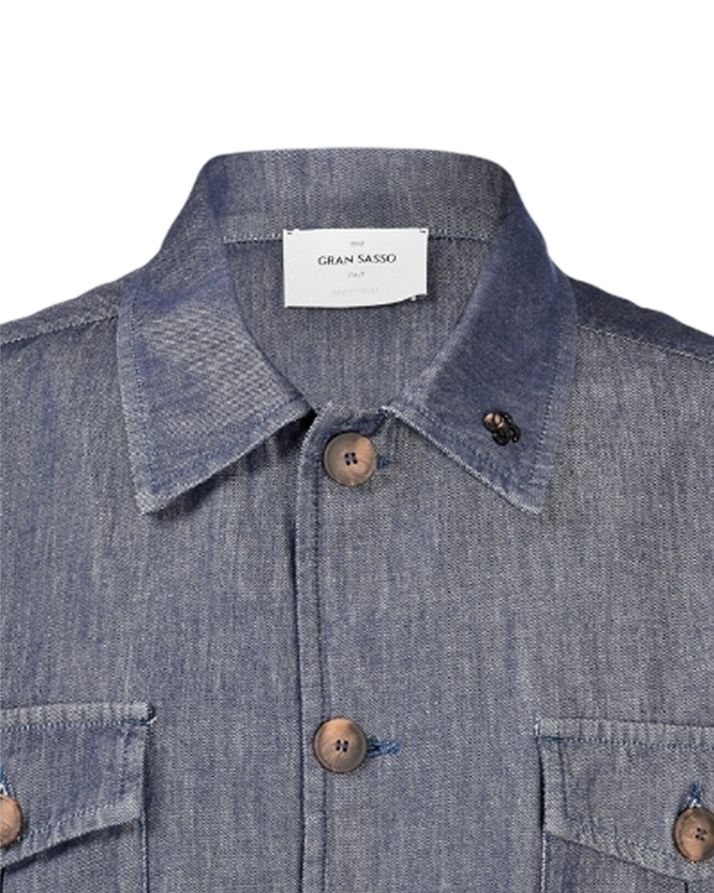 Cotton denim overshirt