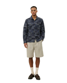 Layton Contrast Jacquard Overshirt