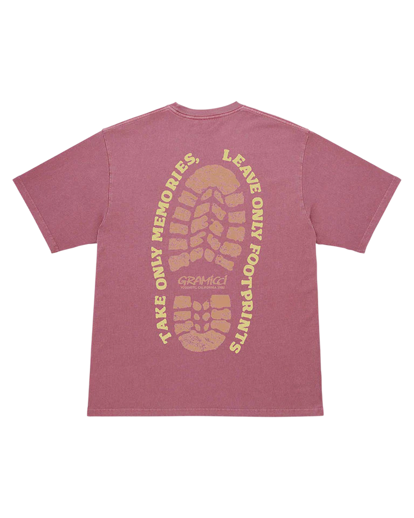 Footprints Tee Pigment Dyed - Red Pigment