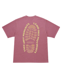 Footprints Tee Pigment Dyed - Red Pigment
