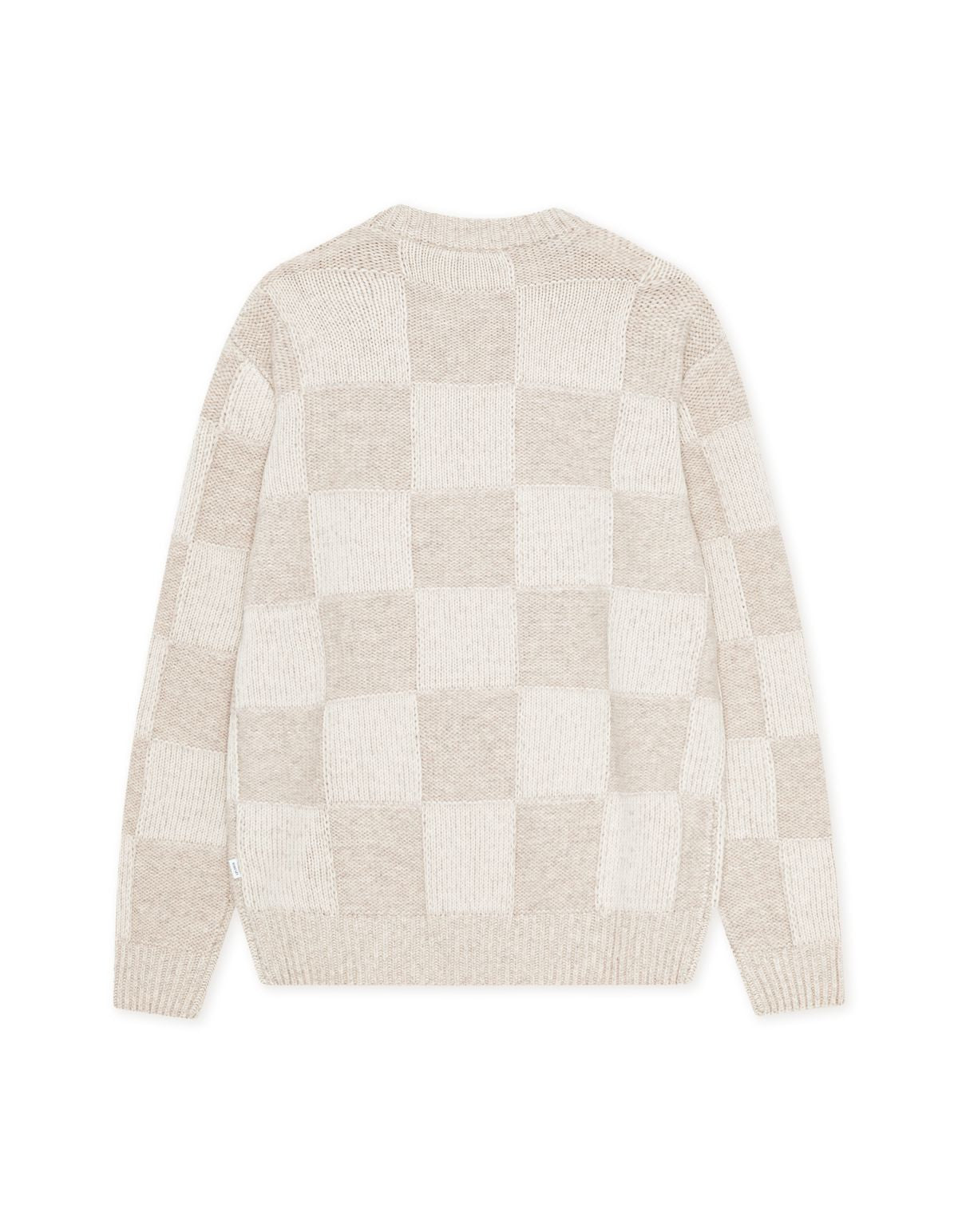 Check Knit Eggnog White