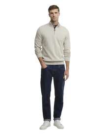 Cotton Quarter-Zip Jumper