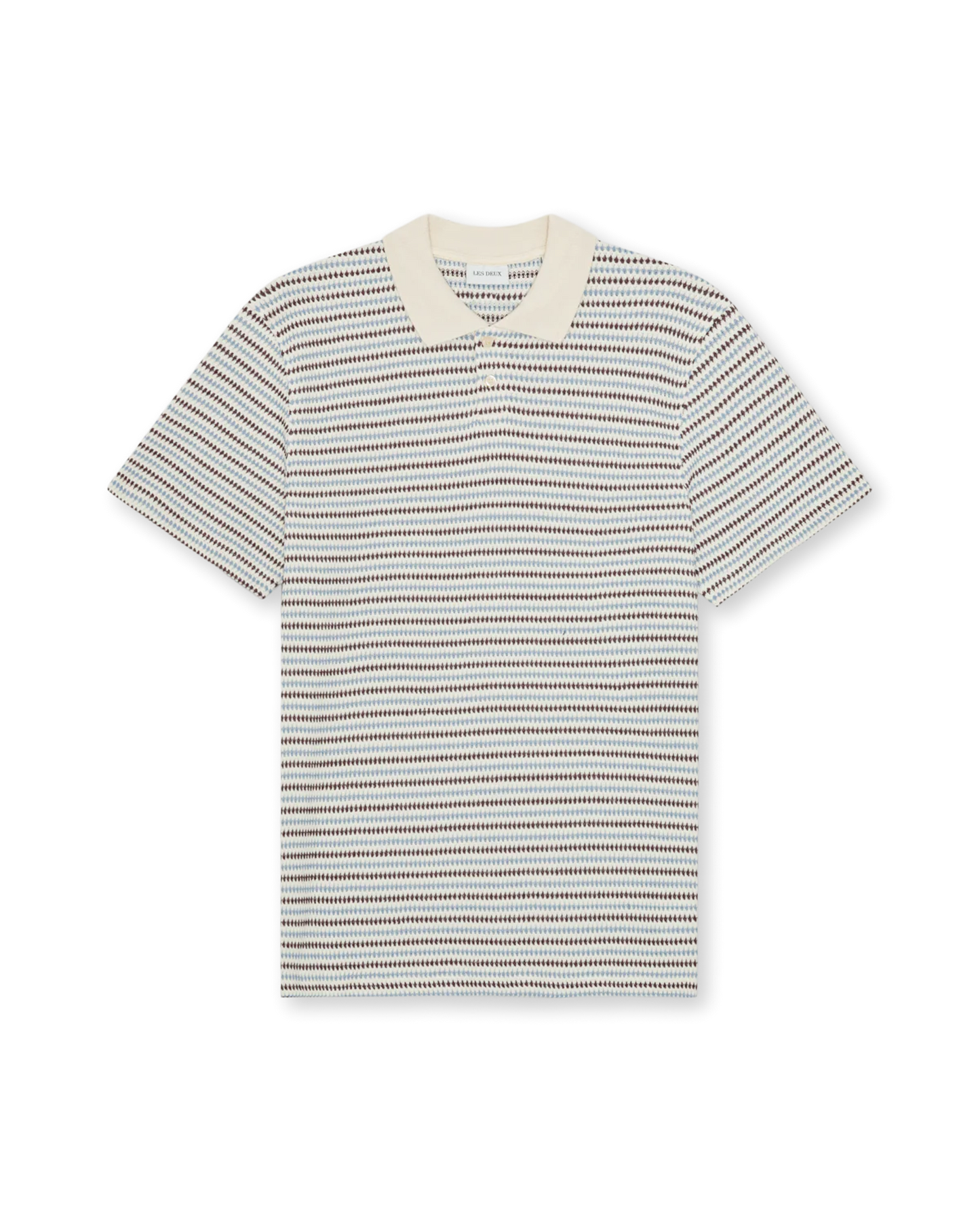 Knitted stripe polo