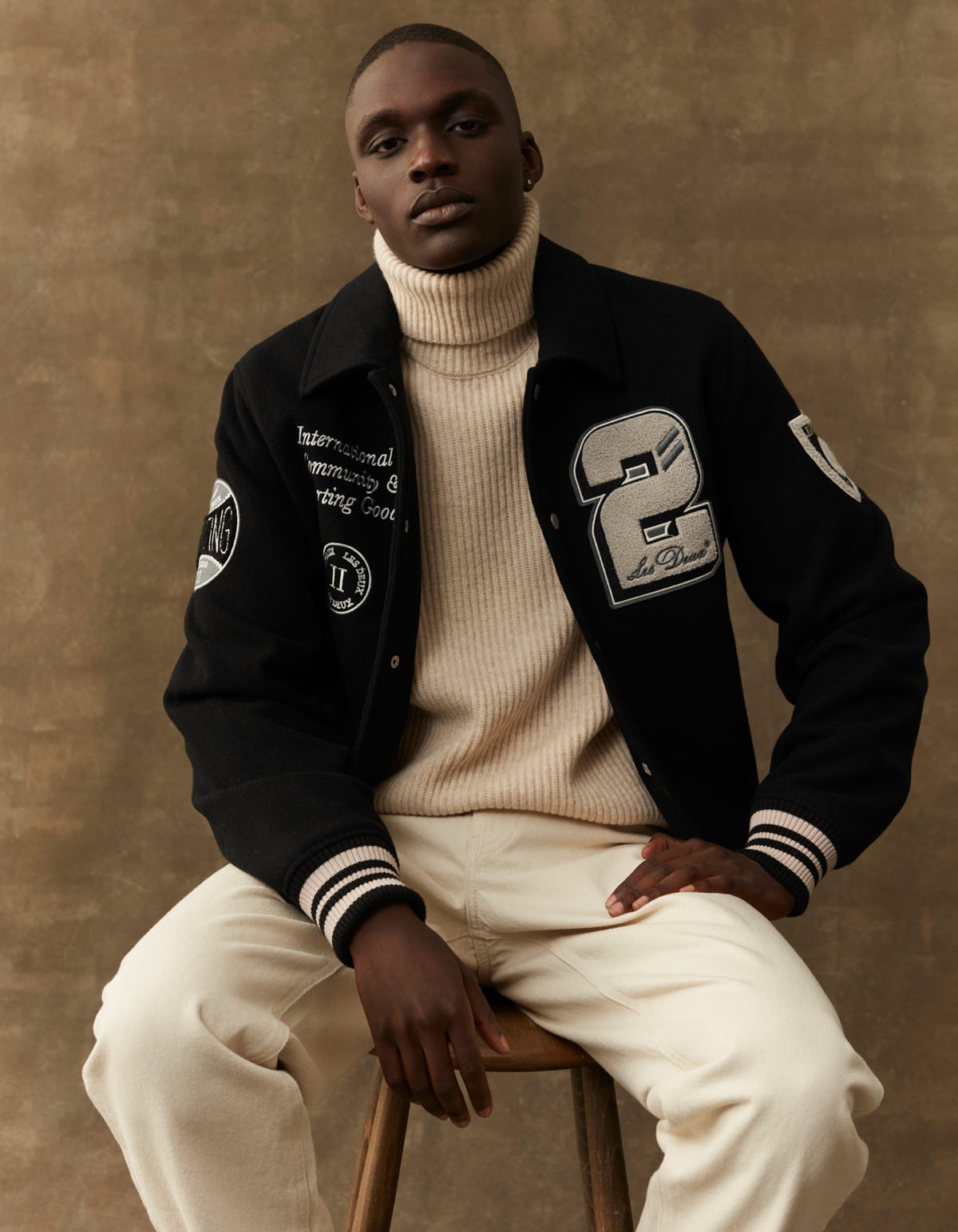 Varsity wool jacket