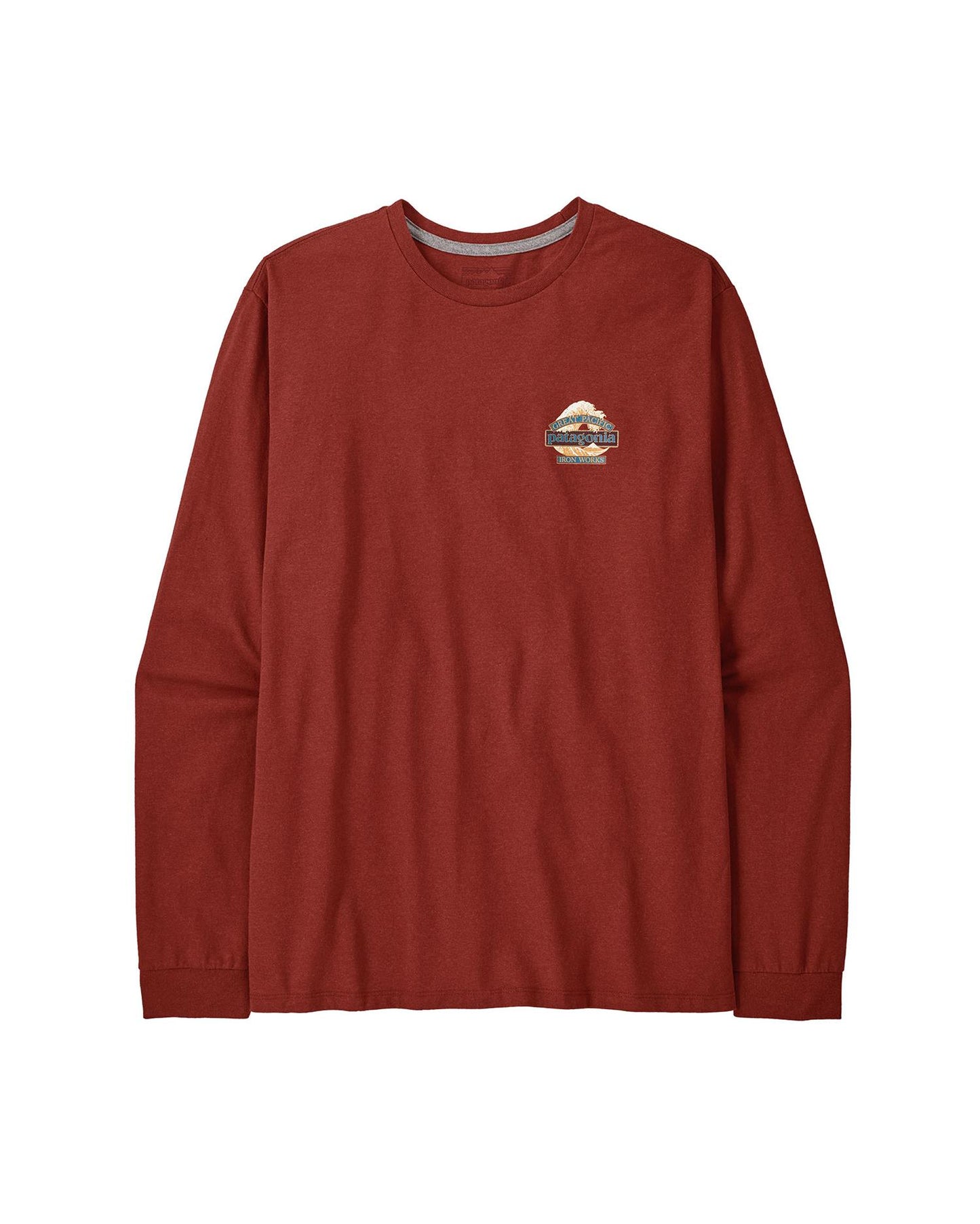 Long-Sleeved Great Waves Responsibili-Tee® - Rusty Red