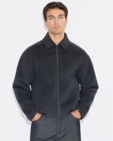 Chive Zip-Up Wool Jacket Grå