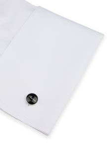 Slimline, C56 Fly Front Pleats Dr Cuff White