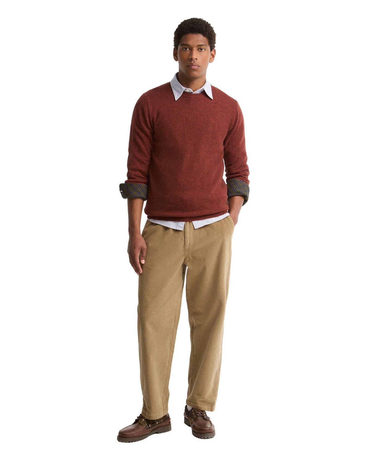 Essential Crew-Neck Jumper – Russet