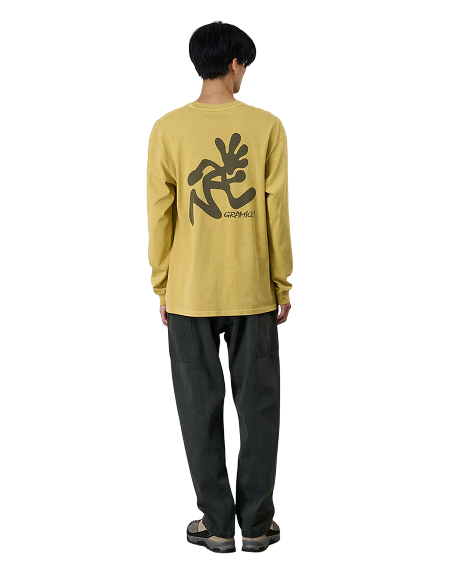 Running Man L/S Tee Pigment Dyed - Sulphur Pigment