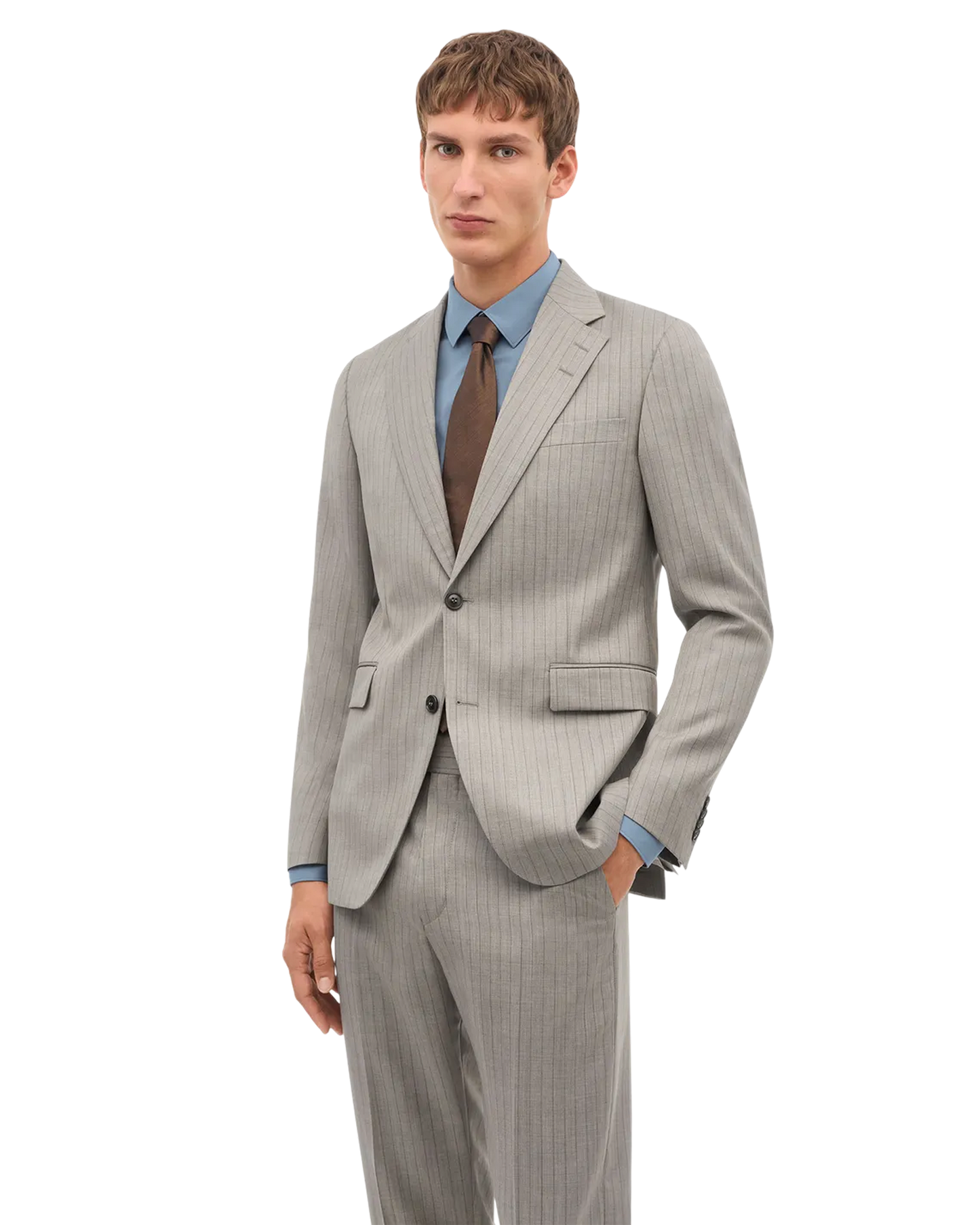 Ease Pinstriped Wool Jacket