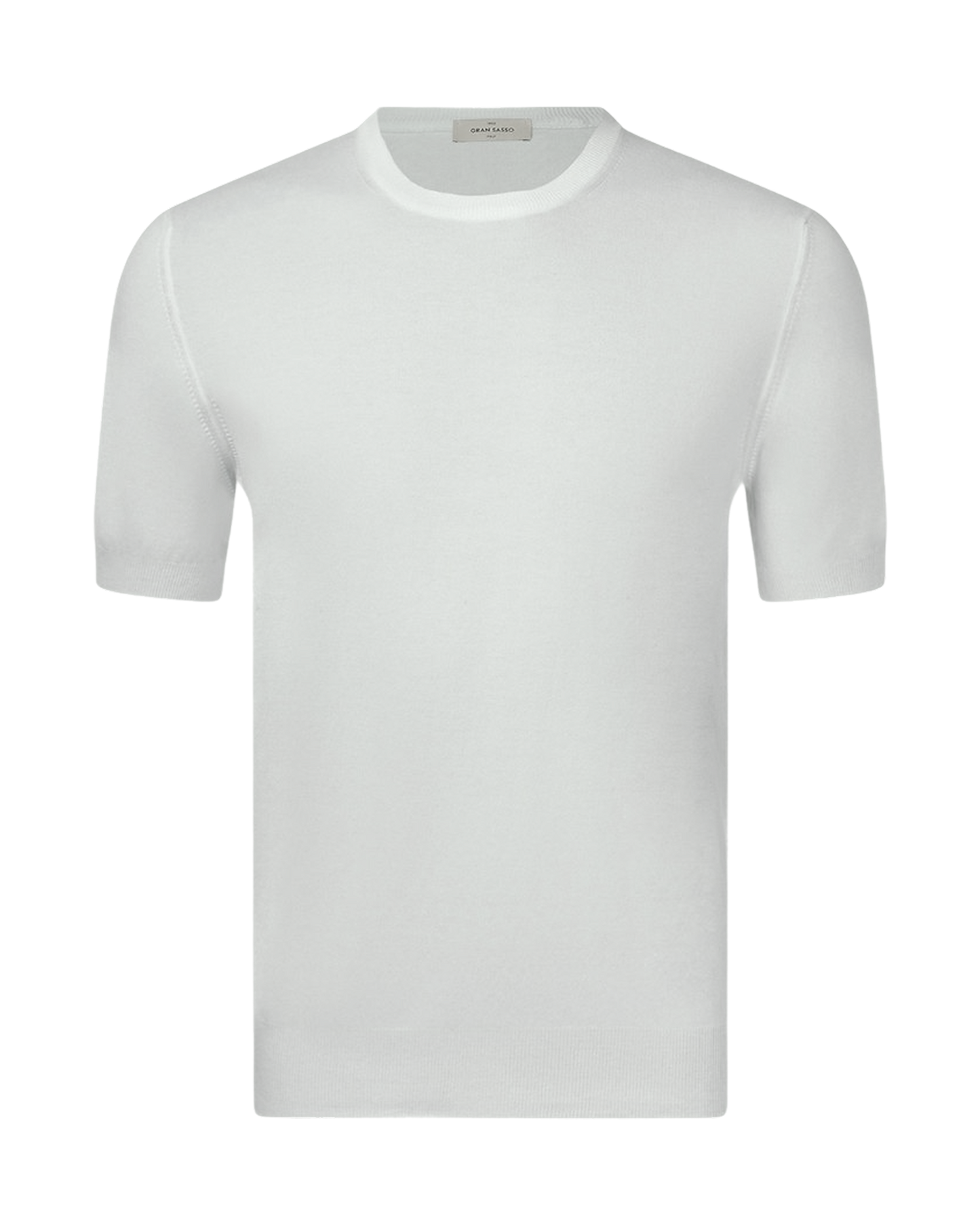 Organic cotton knit t-shirt - Beige