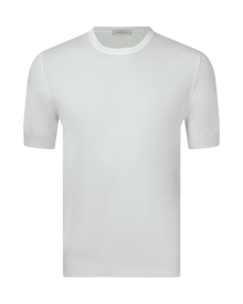 Organic cotton knit t-shirt - Beige