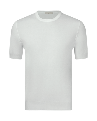 Organic cotton knit t-shirt - Beige