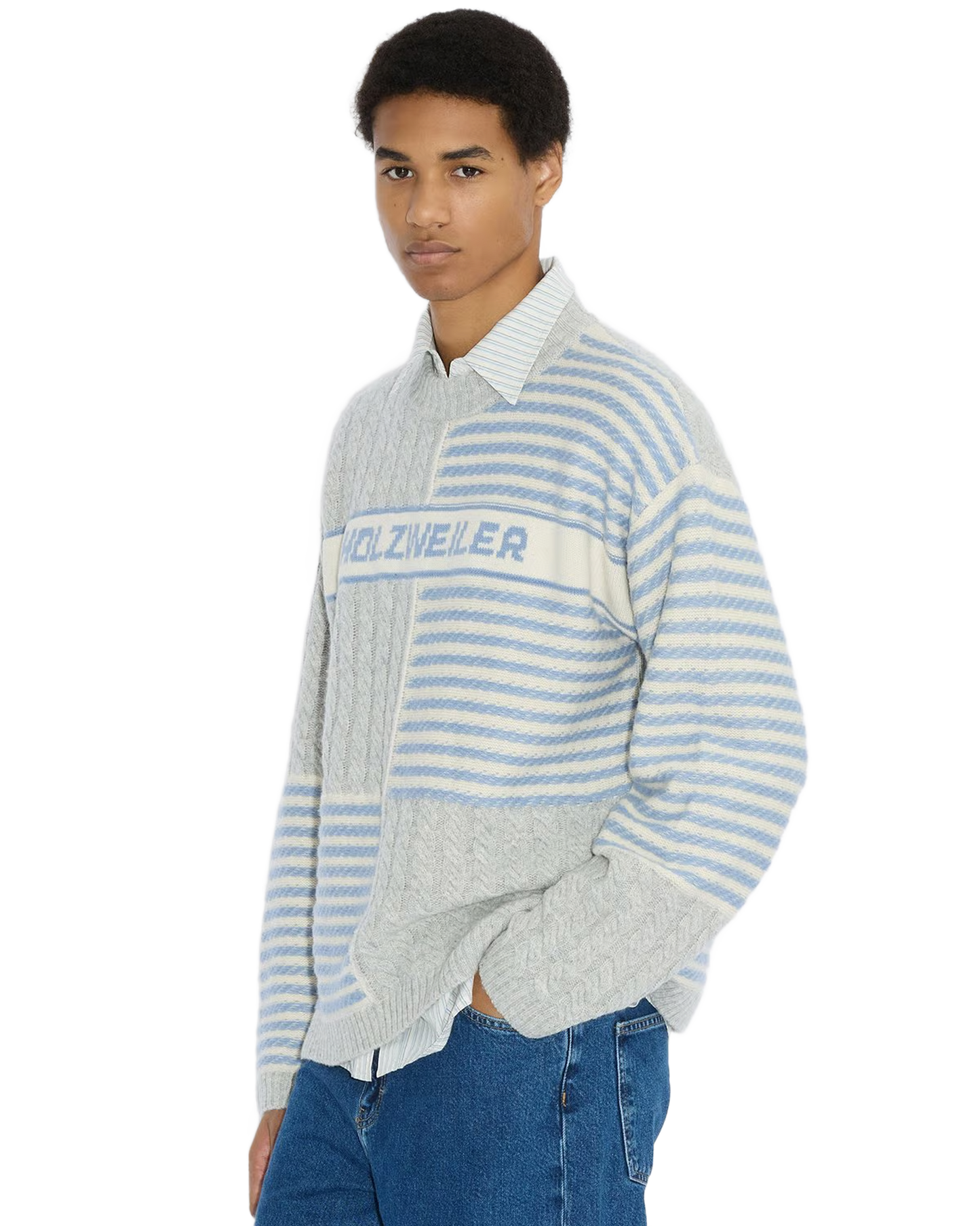 Logo Wool Cableknit Sweater