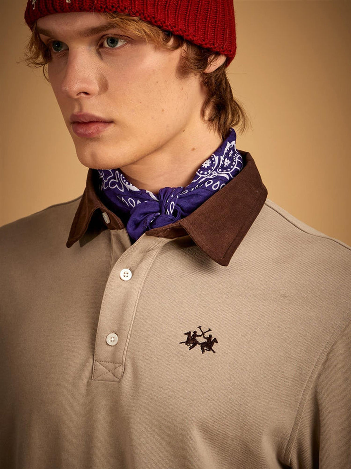 Duke Langermet Polo – Vintage Khaki