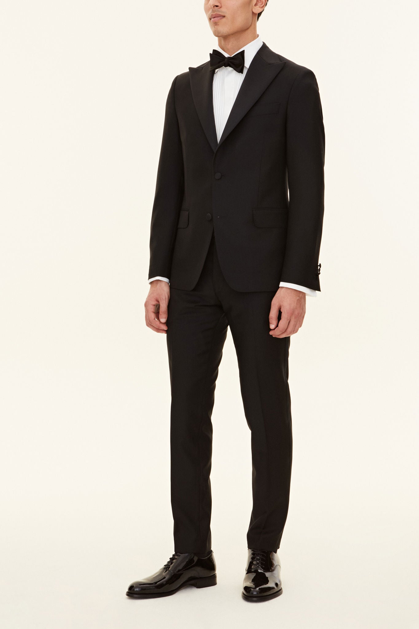 Denz Tuxedo Trousers - Black