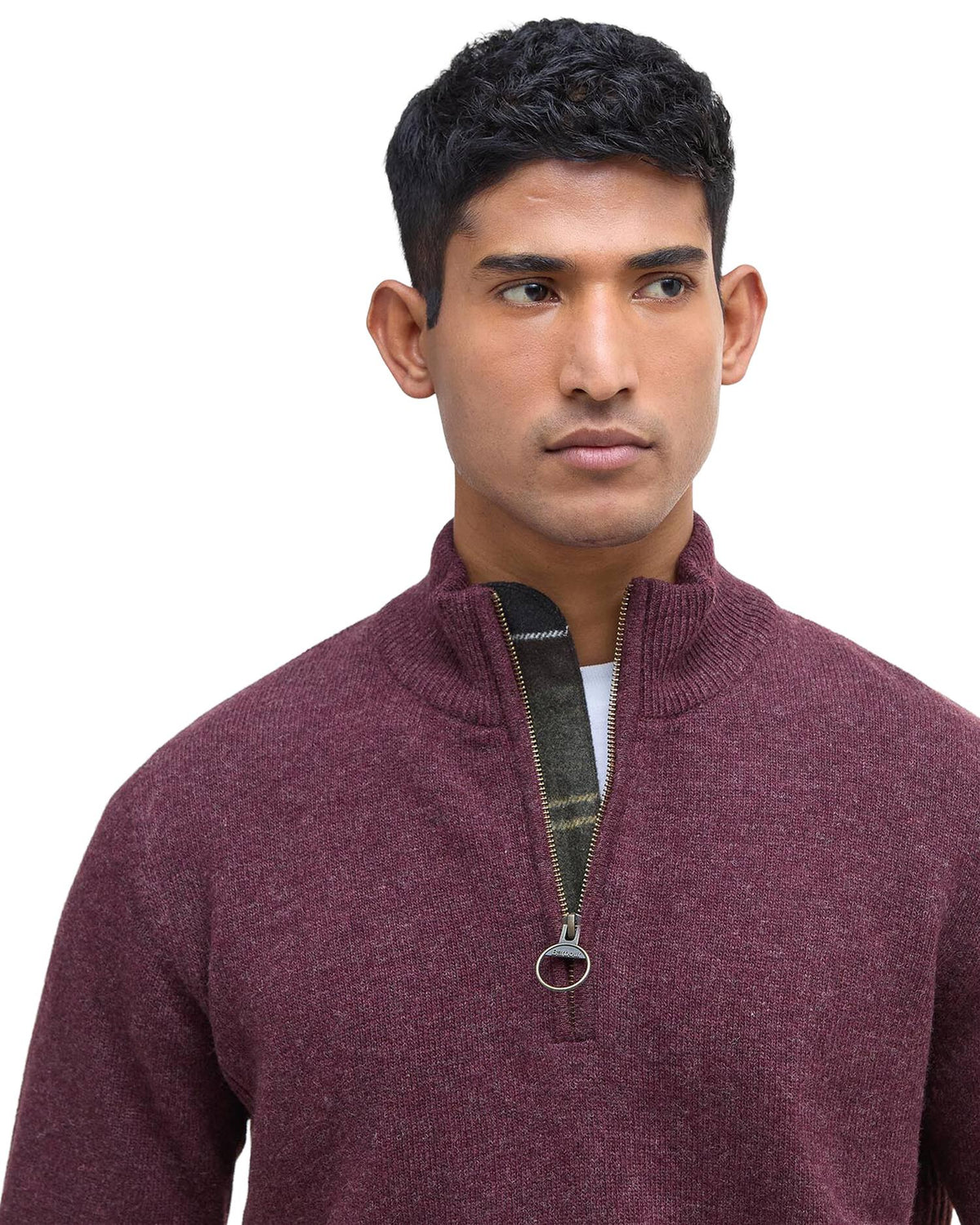 Holden Quarter-Zip Jumper – Ruby Marl