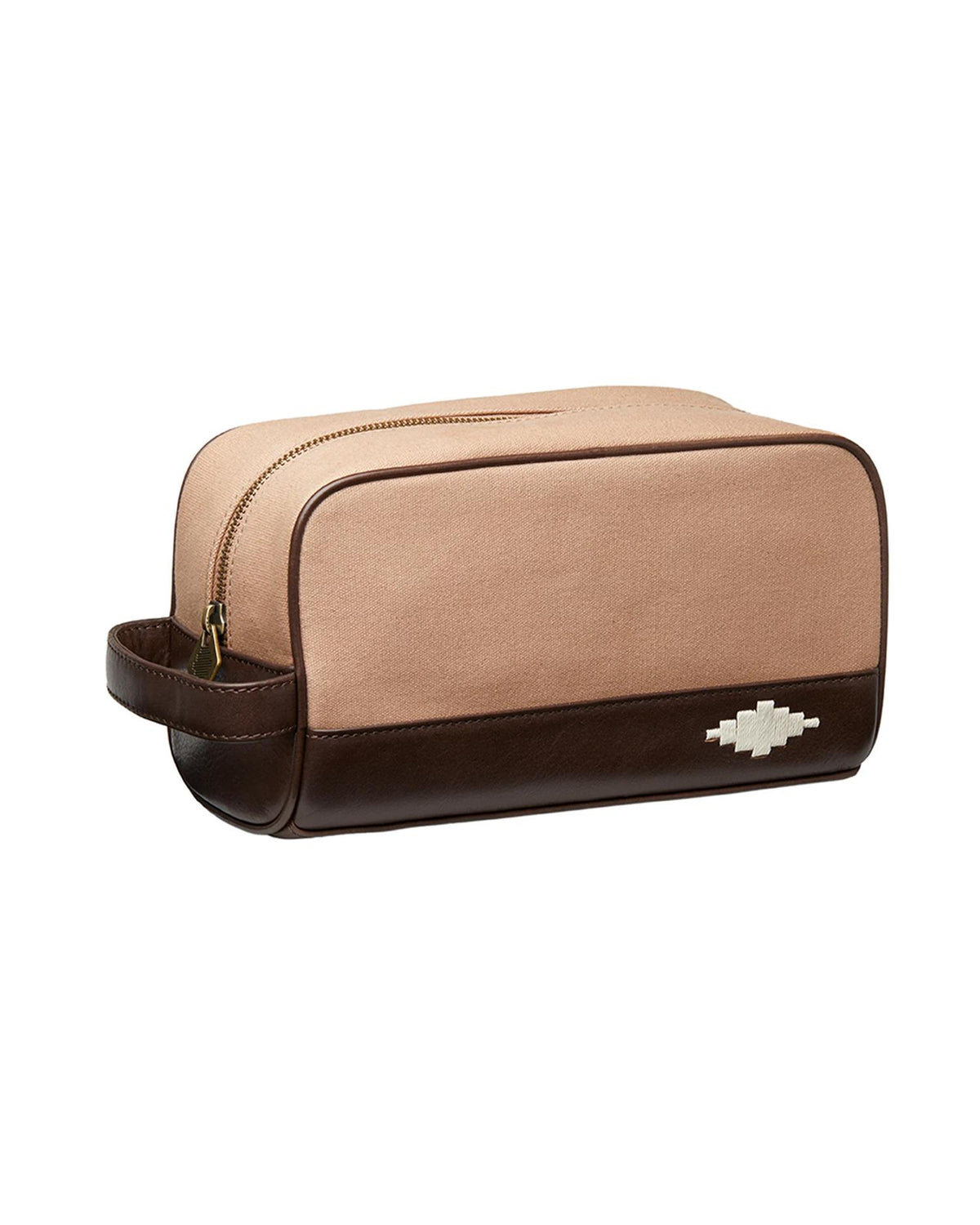 Hombre Washbag Leather and Canvas