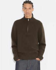 Andreas Half-Zip Sweater – Dk. Green