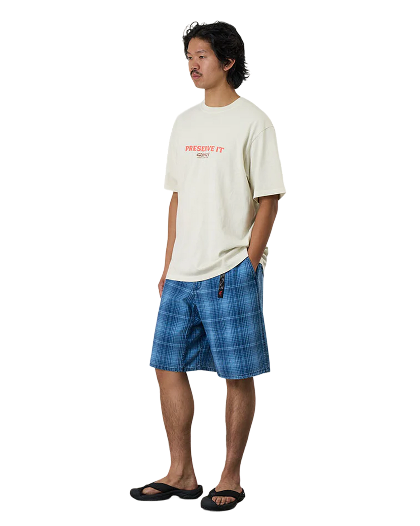 Footprints Tee Pigment Dyed - Natural Pigment