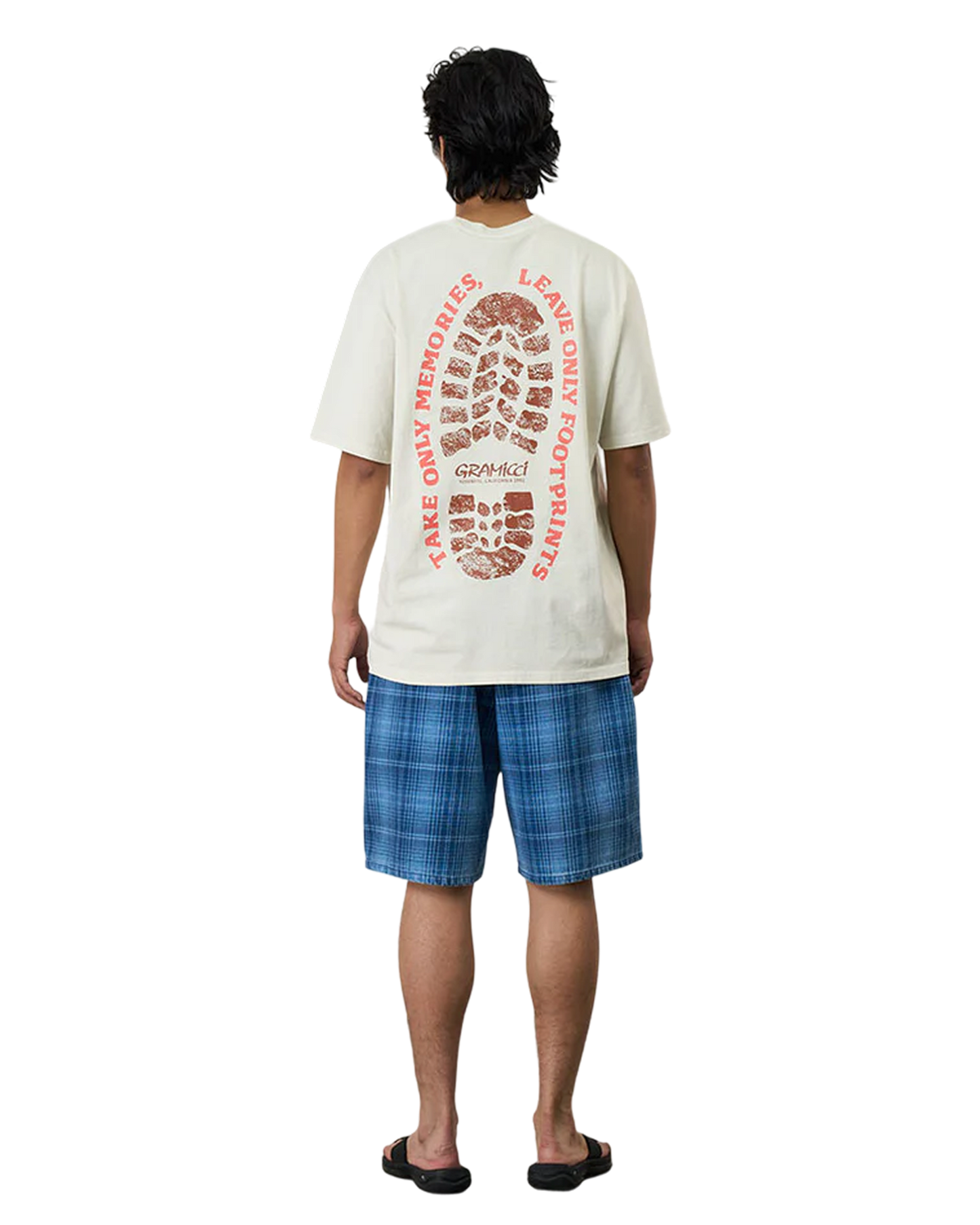 Footprints Tee Pigment Dyed - Natural Pigment