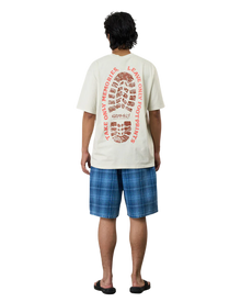 Footprints Tee Pigment Dyed - Natural Pigment