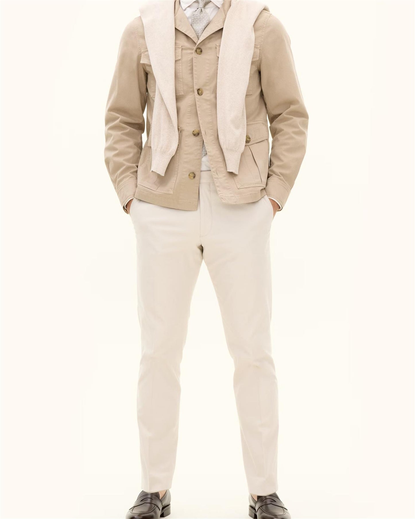 Regular Fit Safari Overshirt Bomullsstretch