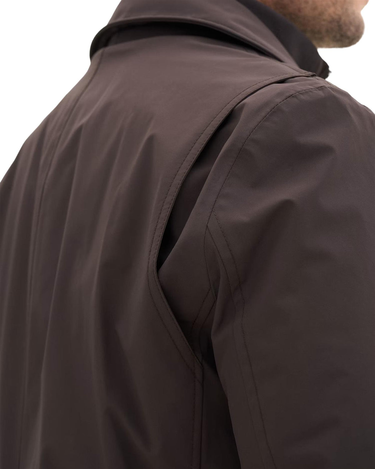 Zipped Padded Car Coat – Terra Brown