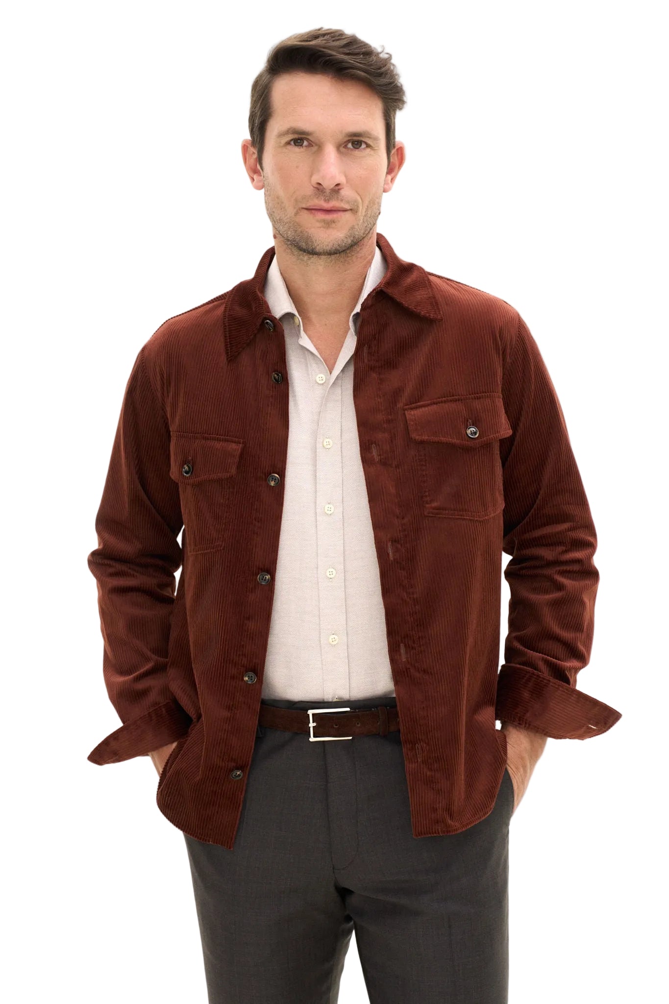 Magnus Shirt Jacket Orange Rust