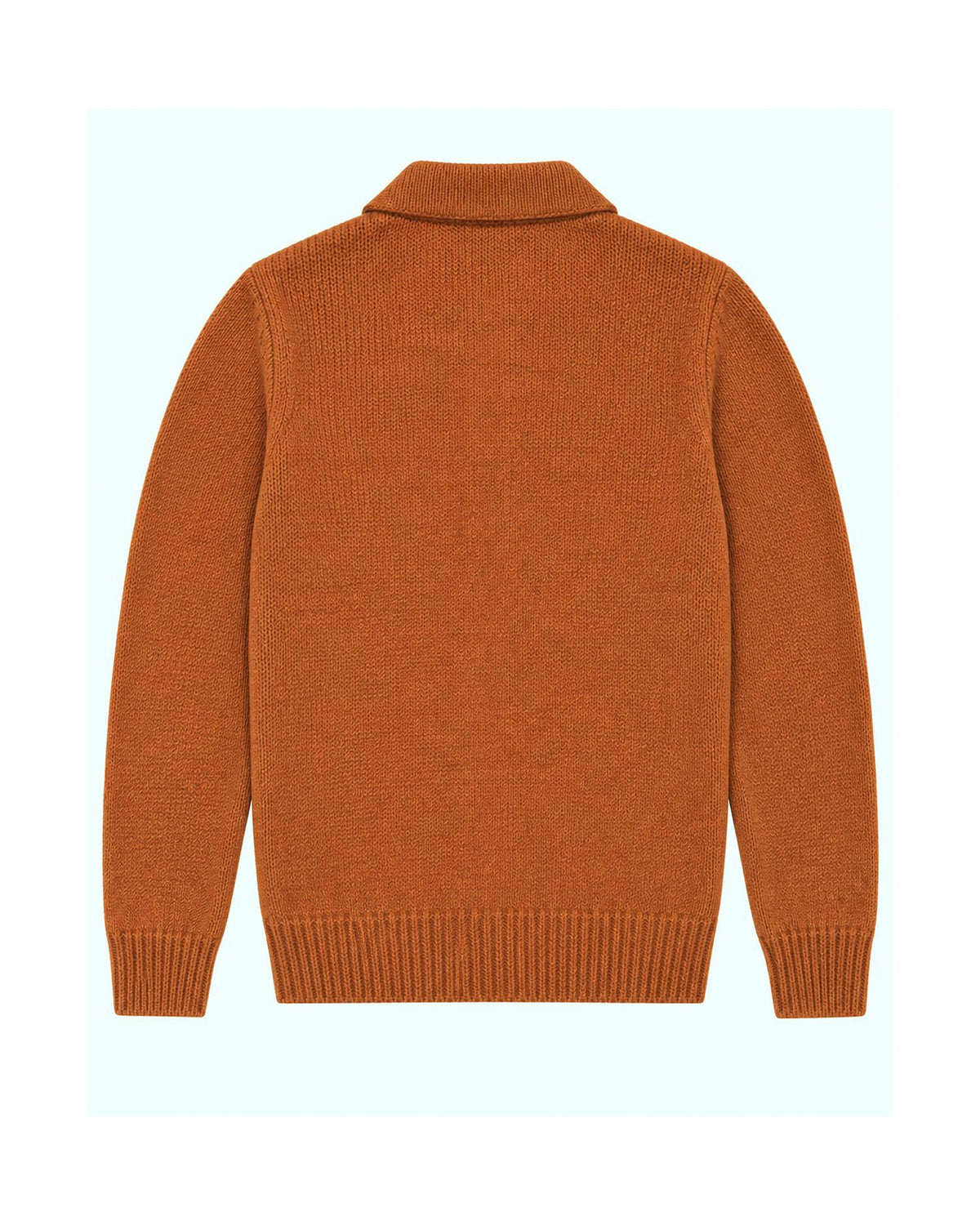Knitted Wool Cardigan Shirt – Orange