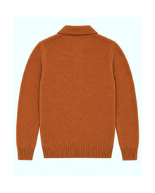 Knitted Wool Cardigan Shirt – Orange
